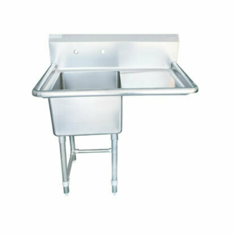 EFI SI818-1R Commercial 1-Compartment Prep Sink with 24-Inch Right Drainboard