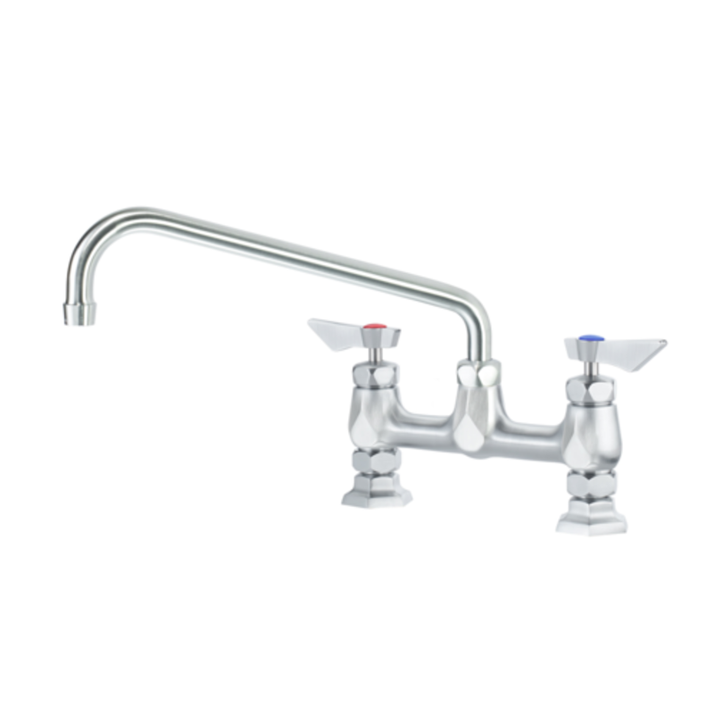 Krowne DX-912 Diamond Series 8-Inch Raised Deck Mount Faucet with 12-Inch Spout