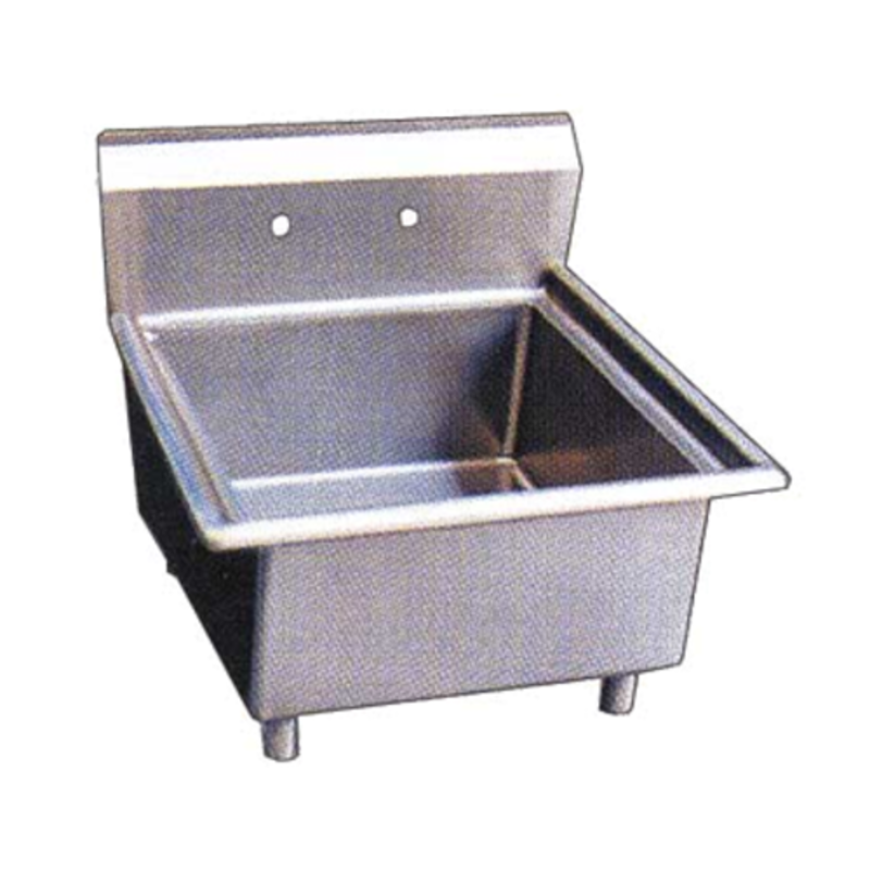 Omcan 25262 Heavy-Duty 18 x 21 Inch Single Compartment Commercial Pot Sink
