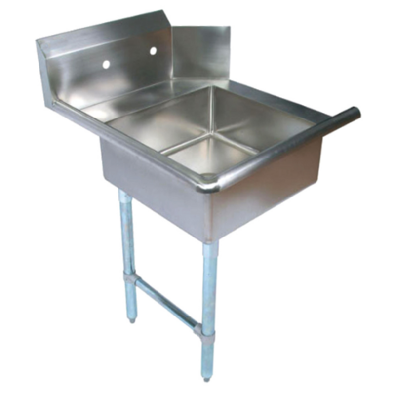 Omcan 28480 26-Inch Left-Side Commercial Soiled Dishtable with Sink
