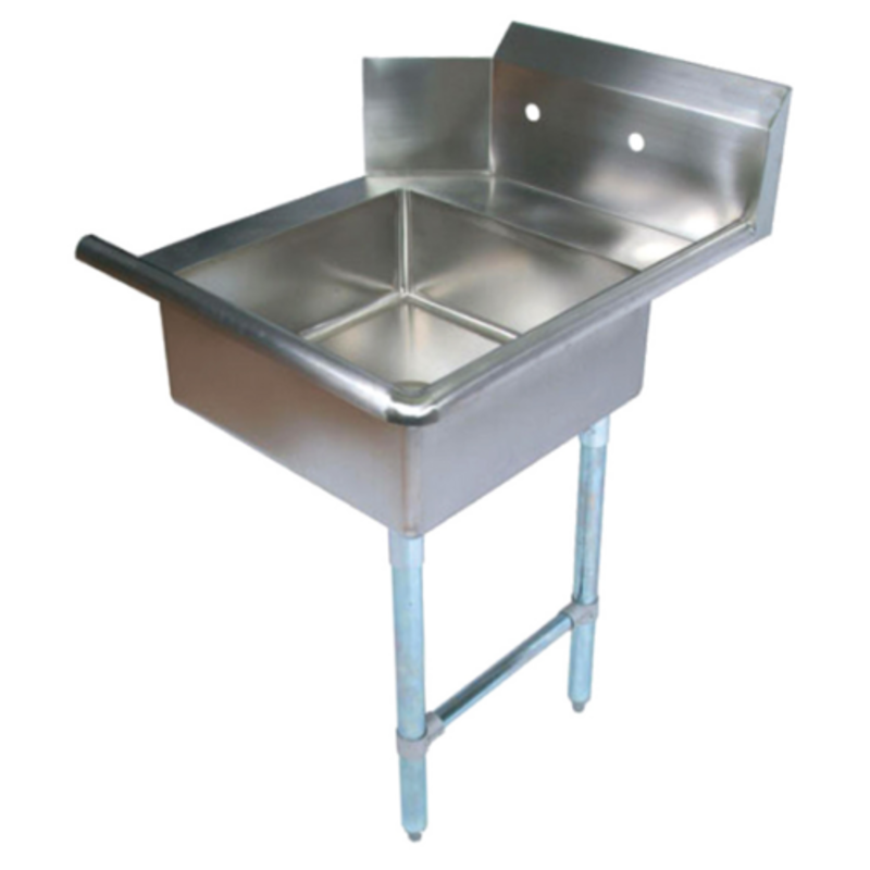 Omcan 28481 Right-Side Stainless Steel Soiled Dishtable with 20-Inch Sink
