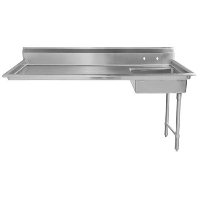 Omcan 40192 62" x 30" Right-to-Left Soiled Undercounter Dishtable with Pre-Rinse Sink
