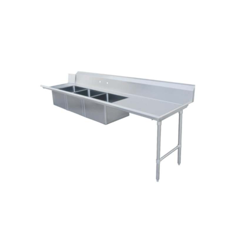 Omcan 120-Inch Right-to-Left Commercial Soiled Dishtable (Model 48504)