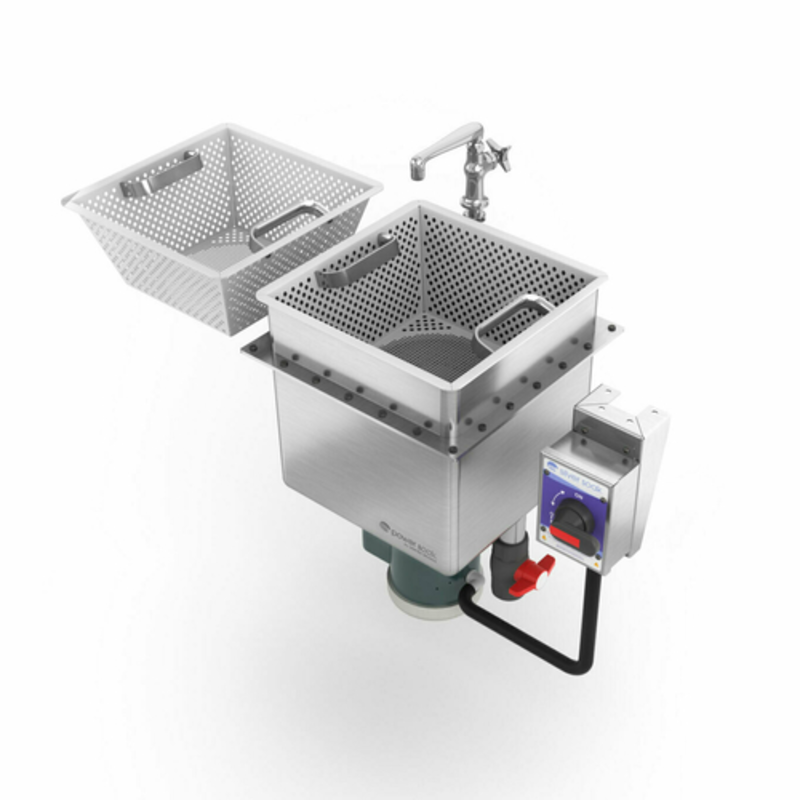 Power Soak SS-W-230-1 Silverware Pre-Wash Continuous Motion Weld-In Sink - 11 Gallon
