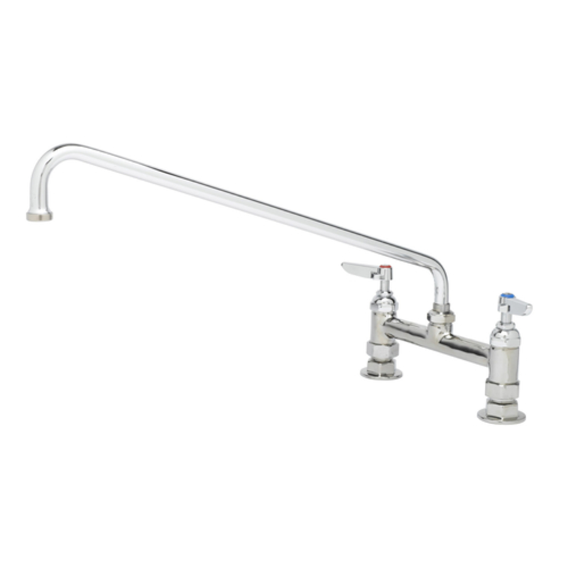 T&S Brass B-0220 18-Inch Swing Nozzle Deck Mount Mixing Faucet