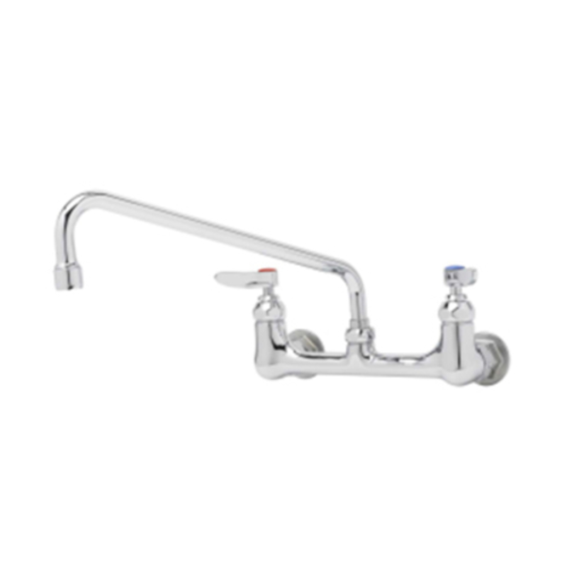 T&S Brass B-0231 Commercial 8-Inch Wall-Mounted Mixing Faucet with 12-Inch Swing Spout
