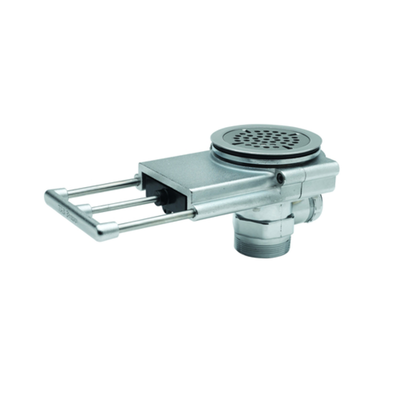 T&S Brass B-3990 Commercial Pull-Handle Modular Waste Drain Valve with Strainer