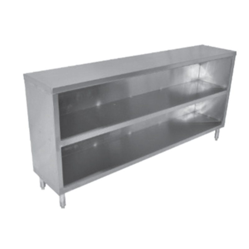 Thorinox TKOC-1572-SS 72-Inch Open Stainless Steel Dish Cabinet